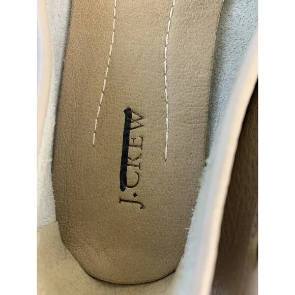J Crew Soft Leather Loafer Taupe Bridle Bit Moccasin Toe Slip On Flat Womens 9 - Picture 7 of 12